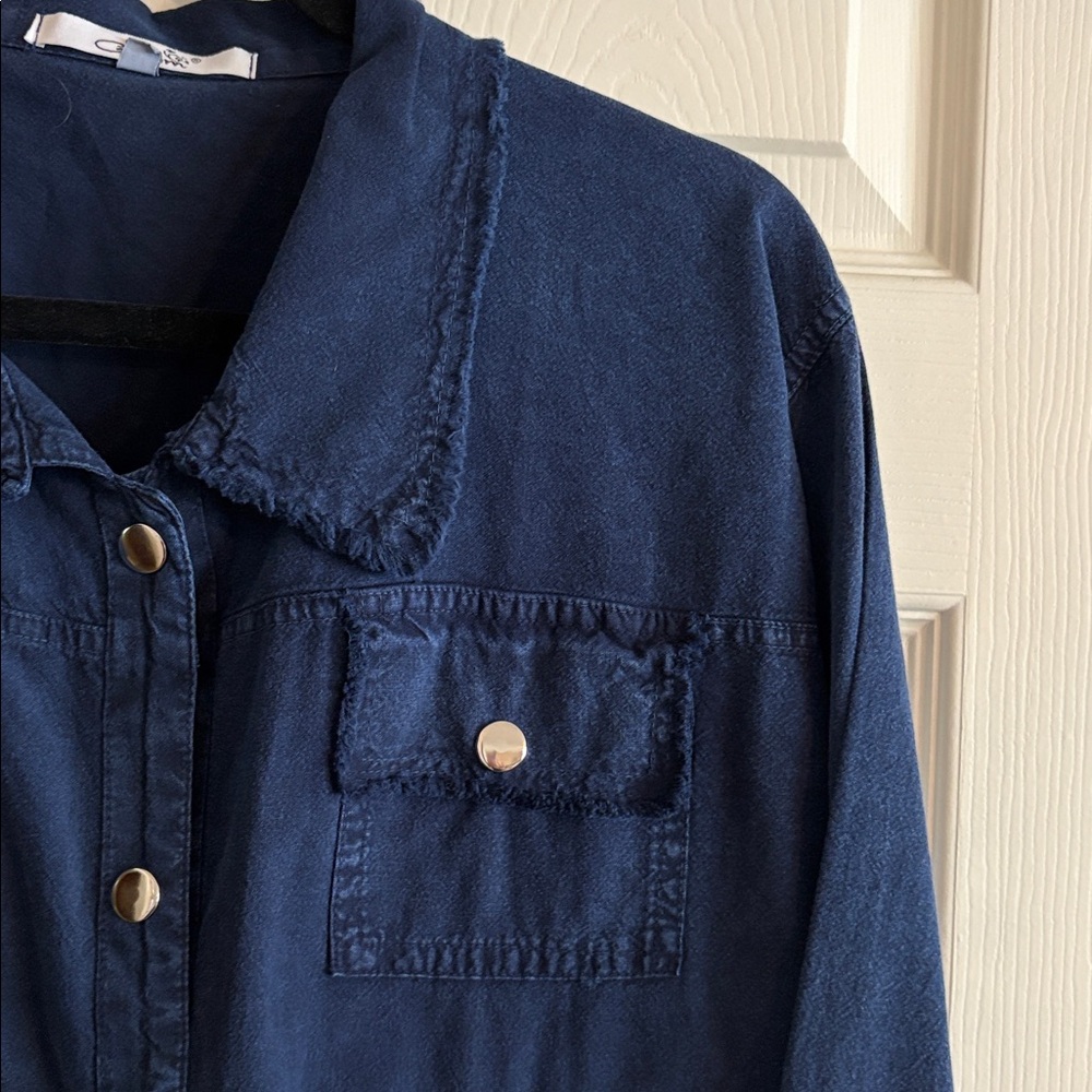 Deep Blue lightweight boho jacket Medium - Picture 3 of 8